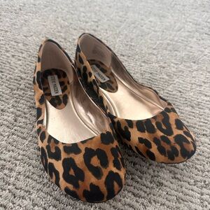Steve Madden Brown and Black Leopard Flats